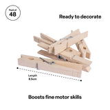 Wooden Pegs - Pack of 48 - Modern Teaching Aids NZ