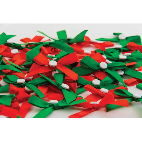 Satin Christmas Bows - Pack of 50 - Modern Teaching Aids NZ