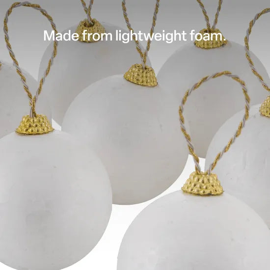 Creatistics Decofoam Baubles with Cord- Pack of 10 - Modern Teaching Aids NZ