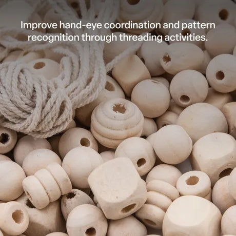 Natural Wooden Beads - Pack of 300 - Modern Teaching Aids NZ