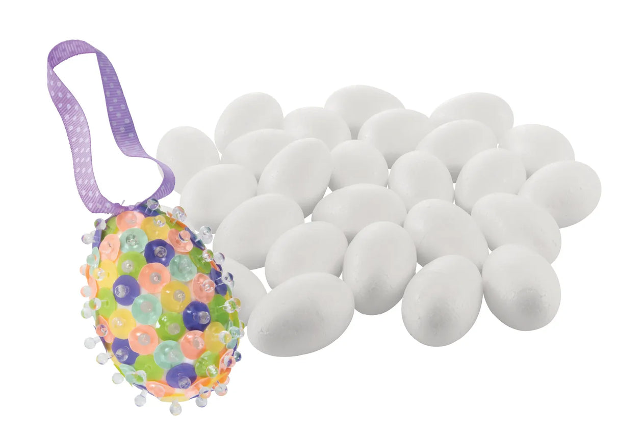 Decofoam Eggs 7 cm - Pack of 25 - Modern Teaching Aids NZ