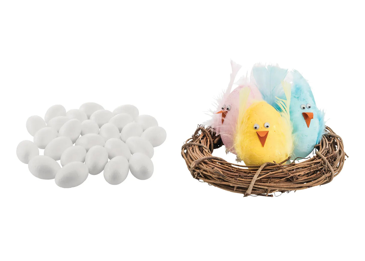 Decofoam Eggs 7 cm - Pack of 25 - Modern Teaching Aids NZ