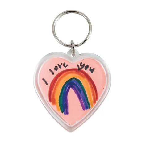 Heart Shaped Key Ring / key Tags - Pack of 10 - Modern Teaching Aids NZ