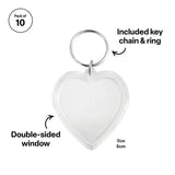 Heart Shaped Key Ring / key Tags - Pack of 10 - Modern Teaching Aids NZ