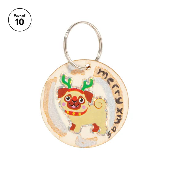 Round Wooden Key Tags - Pack of 10 - Modern Teaching Aids NZ
