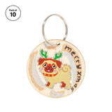 Round Wooden Key Tags - Pack of 10 - Modern Teaching Aids NZ