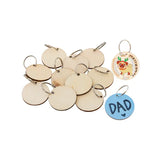 Round Wooden Key Tags - Pack of 10 - Modern Teaching Aids NZ