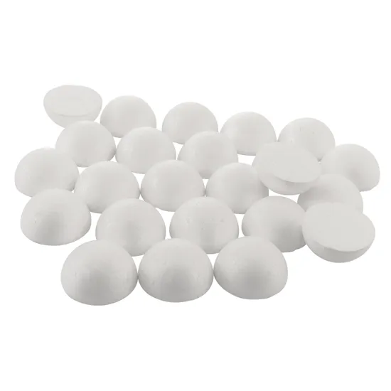 Creatistics Polystyrene Half Balls 6.5 cm- Pack of 24 - Modern Teaching Aids NZ