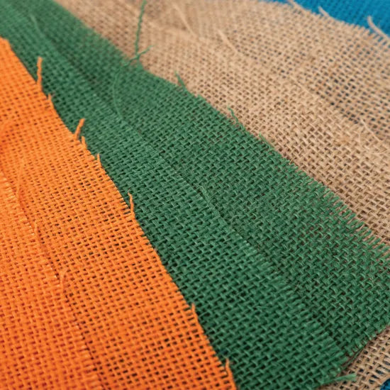 Multicoloured Hessian Squares - Pack of 10 - Modern Teaching Aids NZ