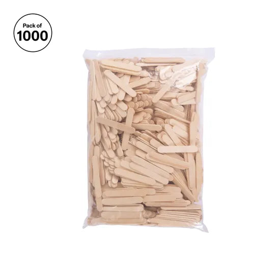 Paddle Pop Sticks Mini Natural 66 mm- Pack of 1000 - Modern Teaching Aids NZ