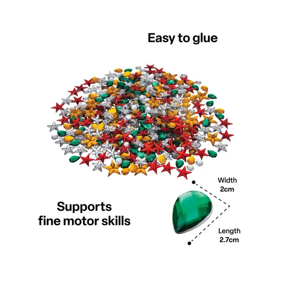 Christmas Rhinestones - 150 g - Modern Teaching Aids NZ