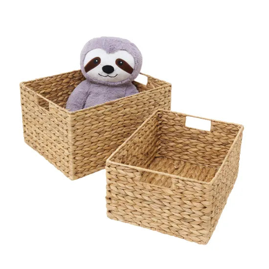 Water Hyacinth Storage Baskets - Set of 2