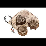 Wooden Block Print Stamps - Set of 3 - Modern Teaching Aids NZ