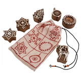 Christmas Block Print Stamps - Set of 6 - Modern Teaching Aids NZ