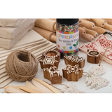 Christmas Block Print Stamps - Set of 6 - Modern Teaching Aids NZ