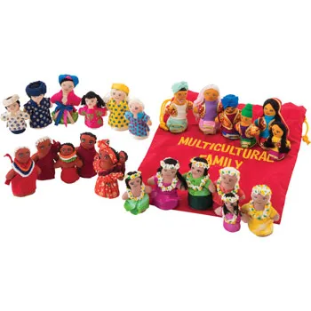 Fair Trade Multicultural Families - 23 pieces - Modern Teaching Aids NZ