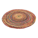 Fair Trade Chindi Woven Recycled Rug - 150 cm (dia.) - Modern Teaching Aids NZ