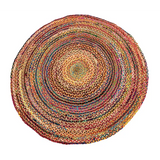Fair Trade Chindi Woven Recycled Rug - 150 cm (dia.) - Modern Teaching Aids NZ
