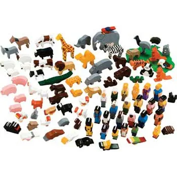 People & Animals Block Play Kit - 98 Pieces - Modern Teaching Aids NZ