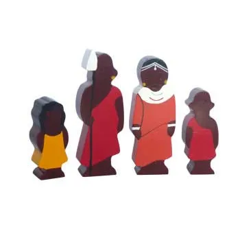 African Block Family - 4pc - Modern Teaching Aids NZ