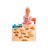 Sea Animals in Natural Wood - 16 Pieces - Modern Teaching Aids NZ