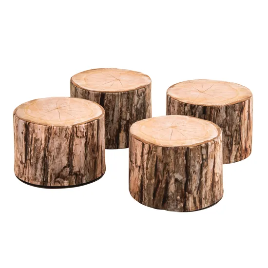 MTA Spaces - Wooden Log Pouf - 30dia x 20 cm - Pack of 4 - Modern Teaching Aids NZ