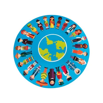 Multicultural Children Floor Mat - 150cm - Modern Teaching Aids NZ