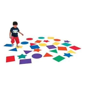 Coloured Carpet Shapes - 30 Pieces - Modern Teaching Aids NZ