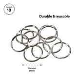 Split Rings Silver 20mm - Pack of 10 - Modern Teaching Aids NZ
