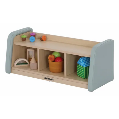 SafeSpace - 3 Compartment Shelf - Sage - Modern Teaching Aids NZ