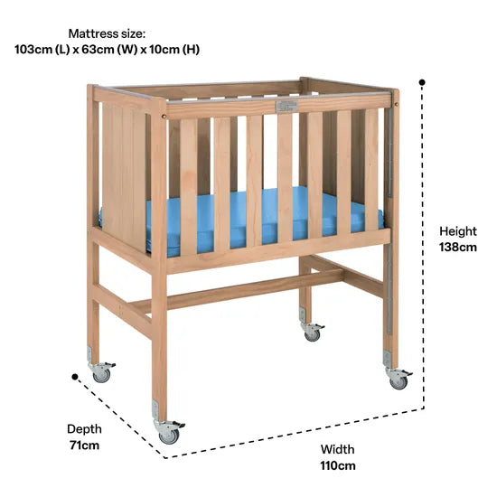 SafeSpace - Ergonomic Cot & Mattress - Natural - Modern Teaching Aids NZ