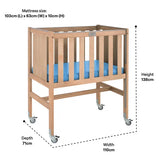 SafeSpace - Ergonomic Cot & Mattress - Natural - Modern Teaching Aids NZ