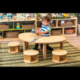 SafeSpace - Toddler Group Table & Stools - 5  Pieces - Modern Teaching Aids NZ