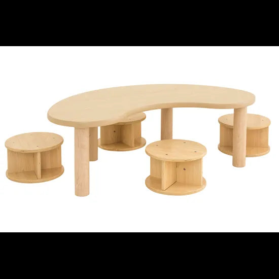 SafeSpace - Toddler Group Table & Stools - 5  Pieces - Modern Teaching Aids NZ