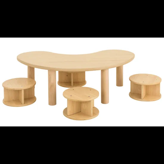 SafeSpace - Toddler Group Table & Stools - 5  Pieces - Modern Teaching Aids NZ