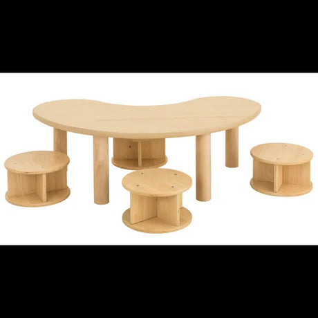 SafeSpace - Toddler Group Table & Stools - 5  Pieces - Modern Teaching Aids NZ