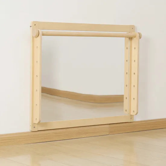 SafeSpace - Wall Mirror with Adjustable Barre - Natural - Modern Teaching Aids NZ