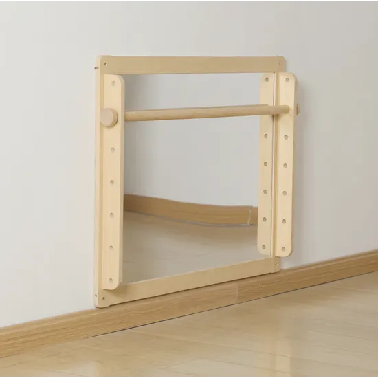 SafeSpace - Wall Mirror with Adjustable Barre - Natural - Modern Teaching Aids NZ
