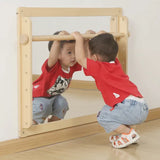 SafeSpace - Wall Mirror with Adjustable Barre - Natural - Modern Teaching Aids NZ