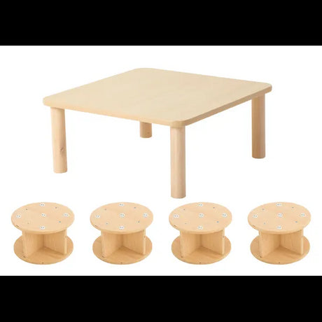 SafeSpace - Square Table & Stools - Modern Teaching Aids NZ