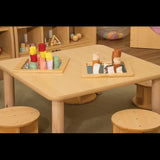 SafeSpace - Square Table - 80x80x35 - Modern Teaching Aids NZ