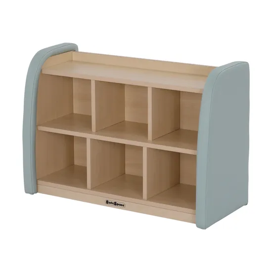 SafeSpace - 6 Compartment Shelf - Sage - Modern Teaching Aids NZ
