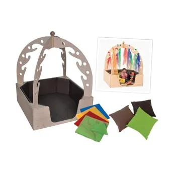 SafeSpace - Cozy Nook w Scarves & Cushions - Modern Teaching Aids NZ