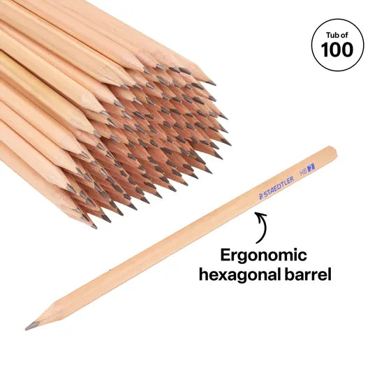 Staedtler Natural Finish Pencils HB - Tub of 100 - Modern Teaching Aids NZ