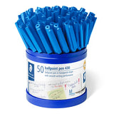 Staedtler Stick Ballpoints Medium Blue - Pack of 50 - Modern Teaching Aids NZ