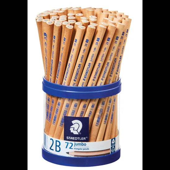 Staedtler Nat Jumbo Triangle Pencils 2B - Pack of 72 - Modern Teaching Aids NZ