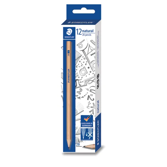 Staedtler Natural Pencils 2B Pk 12 - Modern Teaching Aids NZ