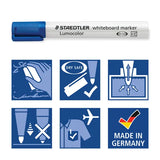 Staedtler Lumocolor Whiteboard Markers Bullet Blue - Pack of 10 - Modern Teaching Aids NZ