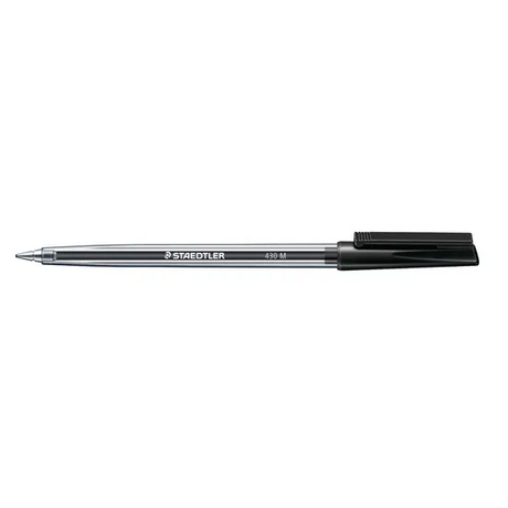 Staedtler 430 Stick Pen Medium Blk Pk 10 - Modern Teaching Aids NZ
