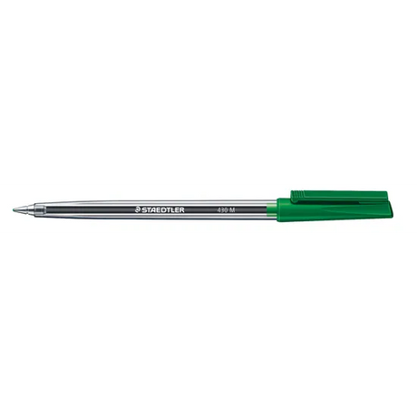 Staedtler 430 Stick Pen Medium Grn Pk 10 - Modern Teaching Aids NZ